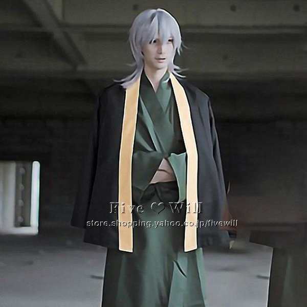 送料無料◇文豪ストレイドッグス 風 福沢諭吉 コスプレ 衣装 ウィッグ